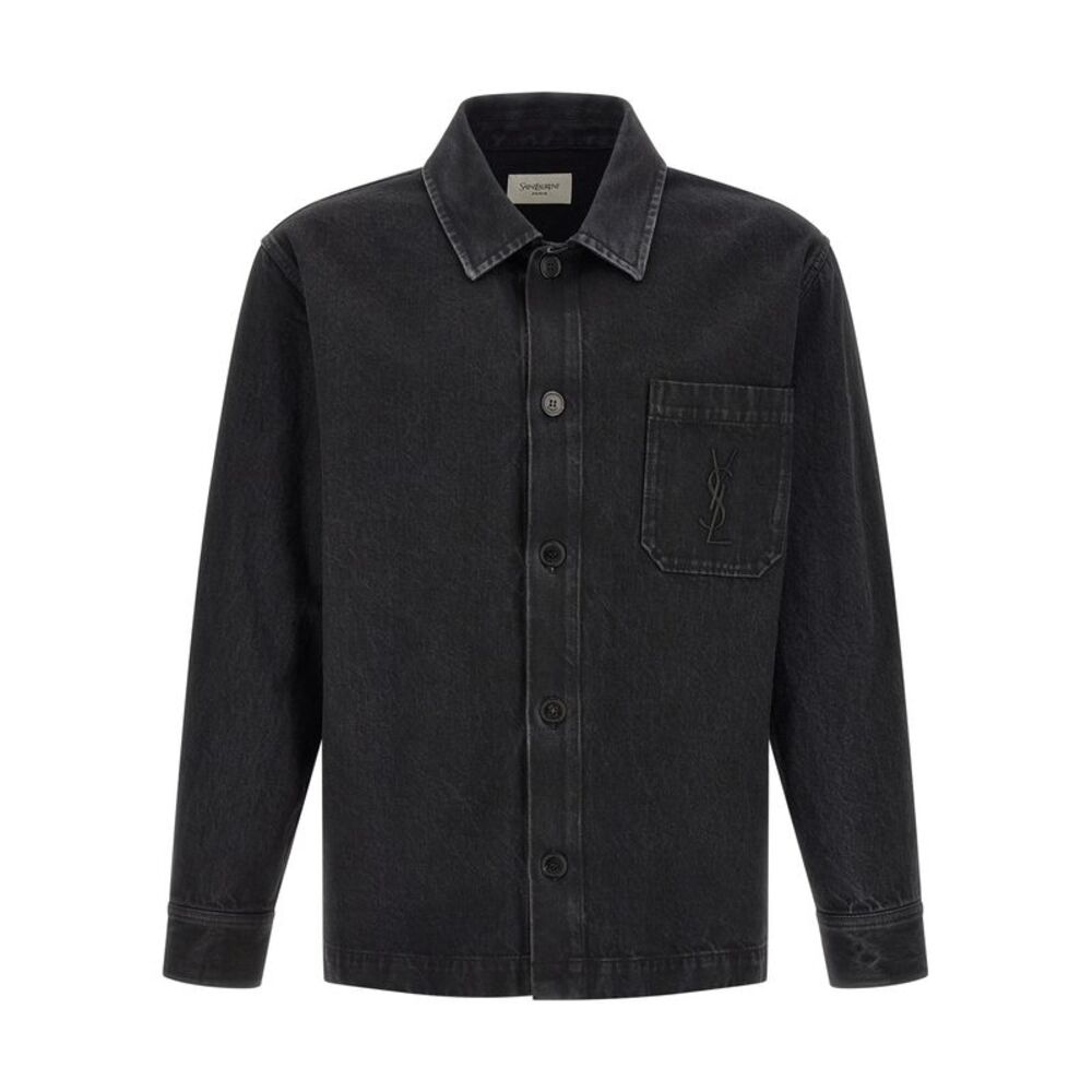 Saint Laurent Black Cotton Men's Blouse